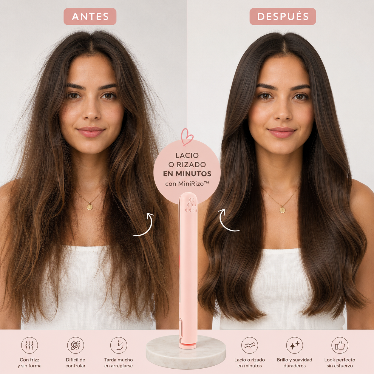 MiniRizo™ Plancha Rizadora Mini con Doble Uso